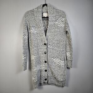 Banana Republic Heritage Collection Cardigan Sweater Mohair Merino Wool Gray XS